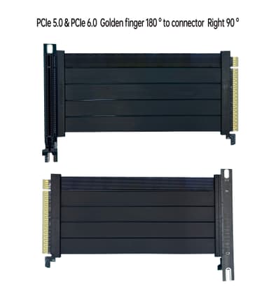 PCIe 5.0 & PCIe 6.0  Golden finger 180 ° to connector  Right 90 °